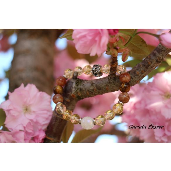 Boldogság ásvány karkötő 