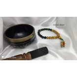 Hála ásvány karkötő – Kambaba Jáspis nemes szantálfa  gyöngyökkel Uniszex