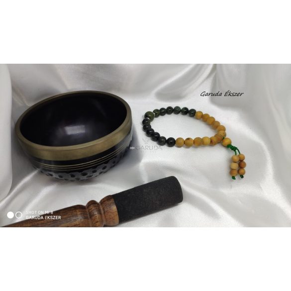 Hála ásvány karkötő – Kambaba Jáspis nemes szantálfa  gyöngyökkel Uniszex