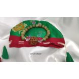 Garuda Áldás és Felszabadulás   Unakit ,  5 mukhi rudraksha ásvány karkötő.  