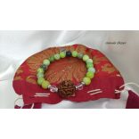 Garuda Áldás és Szerencse   Ausztrál Jáde ,  5 mukhi rudraksha ásvány karkötő