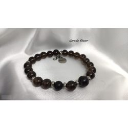   Gránát Sungit ásvány karkötő Fibonacci szekvenciával Unisex