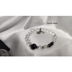   Spirál Hegyikristály Sungit ásvány karkötő Fibonacci szekvenciával