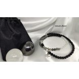 Végtelen Szerencsemágnes 88 szemes háromsoros ásványkarkötő Fibonacci szekvenciával. Unisex