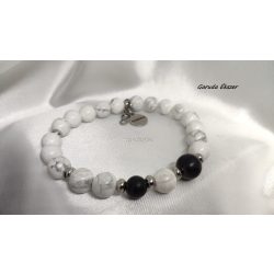   Howlit Sungit ásvány karkötő Fibonacci szekvenciával Unisex