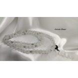 A Fehér Unikornis Fehér jade -szelenit – Sungit mala ásvány nyaklánc 3-6-9 (Tesla) szekvenciával.