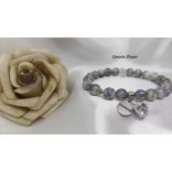 Neahtid kristálya - Merlinit Herkimer gyémánt ásványkarkötő.