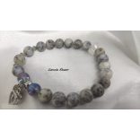 Neahtid kristálya - Merlinit Herkimer gyémánt ásványkarkötő.