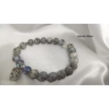 Neahtid kristálya - Merlinit Herkimer gyémánt ásványkarkötő.