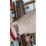 108 karkötő Ametiszt Hegyikristály ásványkarkötő 