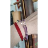 108 karkötő Ametiszt Hegyikristály ásványkarkötő 