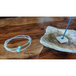 108 karkötő Citromkvarc - Amazonit ásványkarkötő