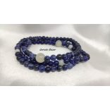 108 karkötő Szodalit – Holdkő ásványkarkötő 