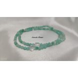 108 karkötő Amazonit - Hegyikristály ásványkarkötő 