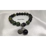 Végtelen Sungit  Kambaba ásvány karkötő Fibonacci szekvenciával