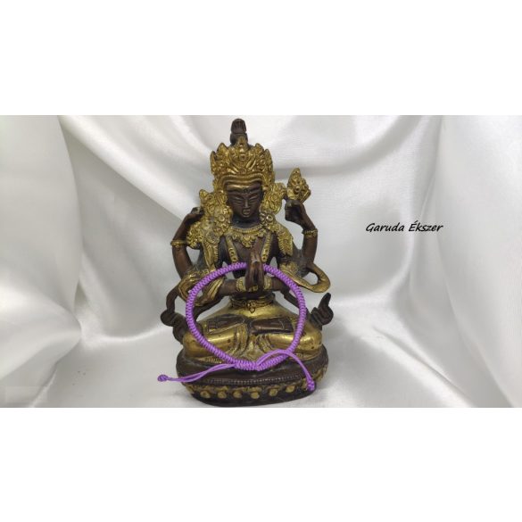 Nepáli Buddhista csomózott karkötő. Szerencse, védelem áldás.