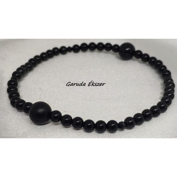 Spinel- Onix Japán védővarázs karkötő . Férfi változat.( Páros karkötő is)