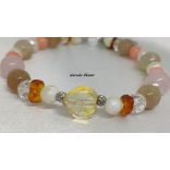 Virágzó kapcsolat a Nap  - Az anyaság és boldogság amulettje Hawaii energia ásványkarkötő + Aloha Mackó