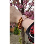 Rózsakvarc , Szantálfa Karkötő japán Zen Mala 