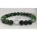 Rubin Zoizit ásvány karkötő  ÉLETÖRÖM, GYOGYULÁS, FEJLŐDÉS