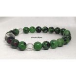 Rubin Zoizit ásvány karkötő  ÉLETÖRÖM, GYOGYULÁS, FEJLŐDÉS