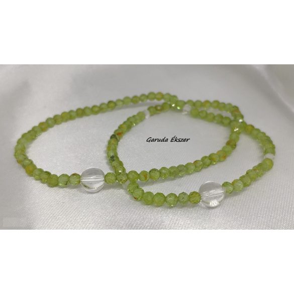 108 karkötő  Peridot ásványkarkötő 