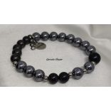 Végtelen Sungit - Szilicium ásvány karkötő Fibonacci szekvenciával