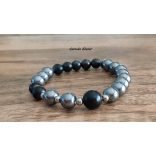 Végtelen Sungit - Szilicium ásvány karkötő Fibonacci szekvenciával