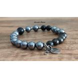 Végtelen Sungit - Szilicium ásvány karkötő Fibonacci szekvenciával