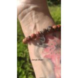 Garuda Áldás és Életerő   Breccia Jáspis ,  5 mukhi rudraksha ásvány karkötő.  