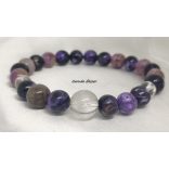 Csaroit (charoit)   ásvány karkötő  L méret 21-23 cm