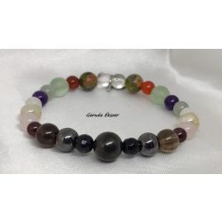   Szinergia termékenységi ásvány karkötő sungit kristállyal