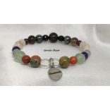 Szinergia termékenységi ásvány karkötő sungit kristállyal