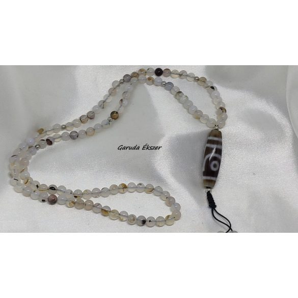 2 szemű dzi gyöngy Dentrites Achát Csillagok mala ásvány nyaklánc a Harmónia malája