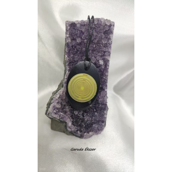 Garuda MWO Sungit EMF/5G pajzs medál – Lakhovsky -Tesla harmonizáló EMF védő, skaláris energia medál sungittal aranyozott !