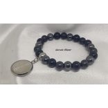 Garuda 5G/EMF védő skaláris ásvány karkötő aranyozott Lakhovsky MWO koronggal 7,83 Hz Schumann frekvenciával kezelve.