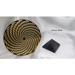   Garuda Flanagan Cosmic Sensor asztali változat– Prána generáló skaláris piramis energia , aranyozott Flanagan Vortex lemezzel és Sungit piramissal