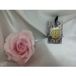 Ibolya láng – Garuda orgonit medál Chaorit - Ametiszt- Hegyikristály-Szelenit