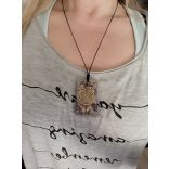 Ibolya láng – Garuda orgonit medál Chaorit - Ametiszt- Hegyikristály-Szelenit