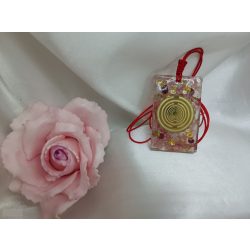   Rózsaszín fény – Garuda Orgonit medál Rózsakvarc – Peridot -Gránát- Hegyikristály-Szelenit