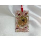 Rózsaszín fény – Garuda Orgonit medál Rózsakvarc – Peridot -Gránát- Hegyikristály-Szelenit