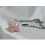 Garuda Frekvencia Kristály Skaláris Medál 639 Hz– Rózsakvarc Merkaba ásvány medál 639 HZ solfeggio/szolfézs frekvenciával