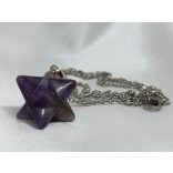 Garuda Frekvencia Kristály Skaláris Medál 852 Hz–Ametiszt  Merkaba ásvány medál 852 HZ solfeggio/szolfézs frekvenciával