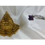 Garuda Frekvencia Kristály Skaláris Medál 852 Hz–Ametiszt  Merkaba ásvány medál 852 HZ solfeggio/szolfézs frekvenciával