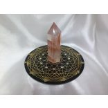 Garuda Tesseract Skaláris Álomfogó kívánság teljesítő kristályrács hematoid kvarc csúccsal.