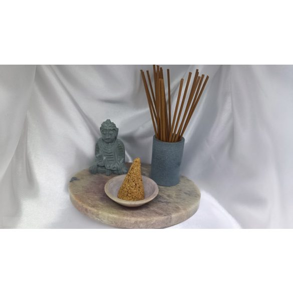 Buddha Virág Jáde füstölő és gyertya tartó. 