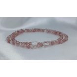 108 karkötő  Eperkvarc ásványkarkötő EGYETEMES SZERETET • ÖNÉRTÉKELÉS • SZÍVCSAKRA 