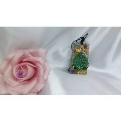   Szent energia – Garuda Skaláris Prána orgonit medál görögdinnye turmalin - Peridot- Hegyikristály-Szelenit