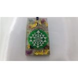 Szent energia – Garuda Skaláris Prána orgonit medál görögdinnye turmalin - Peridot- Hegyikristály-Szelenit