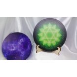 Garuda energizáló , polarizáló skaláris korong   – korong Aranyozott speciális nyomtatott kialakítás Szív csakra minta! Lakhovsky -Tesla MWO technológia, harmonizáló EMF és  5G védő, skaláris energia 